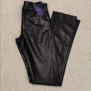 Ralph Lauren purple label lamb skin leather pants
